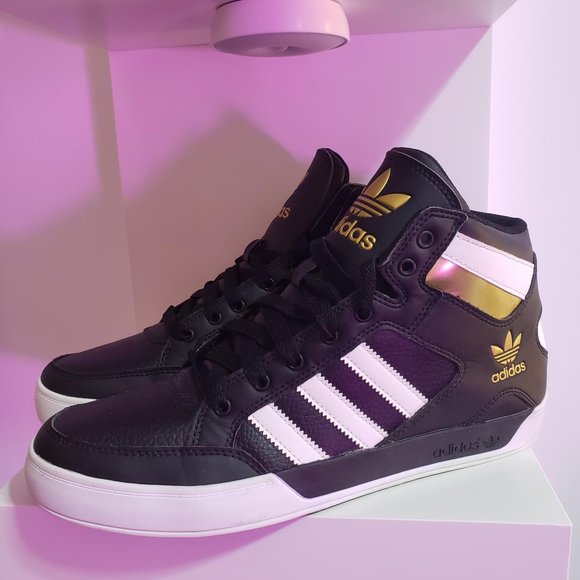 SOLD- Adidas Mens Hard Court High Top Sneakers - Picture 4 of 9